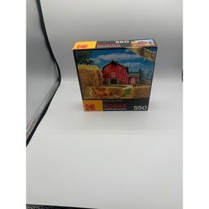 Kodak Premium Jigsaw Puzzle 550 Pieces Red Barn Farm Landscape RoseArt 8300